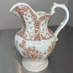 Dudson, Wilcox & Till Hanley England Semi-Porcelain Pitcher – “Fashoda” Pattern